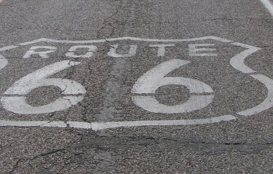 Route 66 road sign